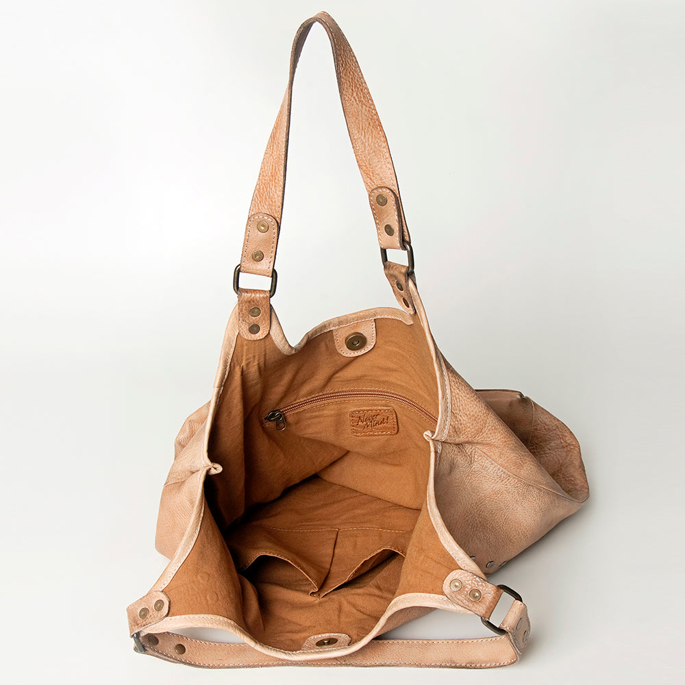 Never Mind Nmbg108A Tote Vintage Handmade Genuine Cowhide Leather Women Bag Western Handbag Purse