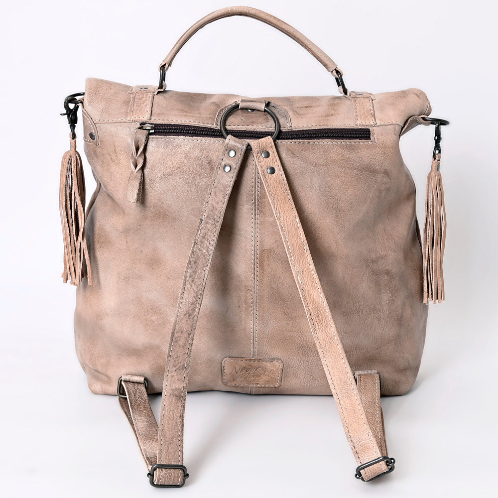 Never Mind Nmbg109C Backpack Vintage Handmade Genuine Cowhide Leather Women Bag Western Handbag Purse