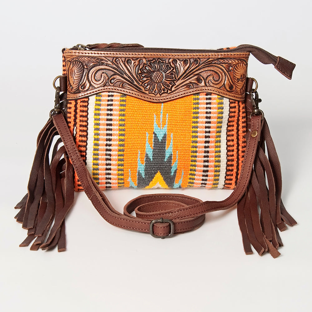 American Darling Cross Body Hand Tooled Saddle Blanket Genuine Leather Women Bag Western Handbag Purse