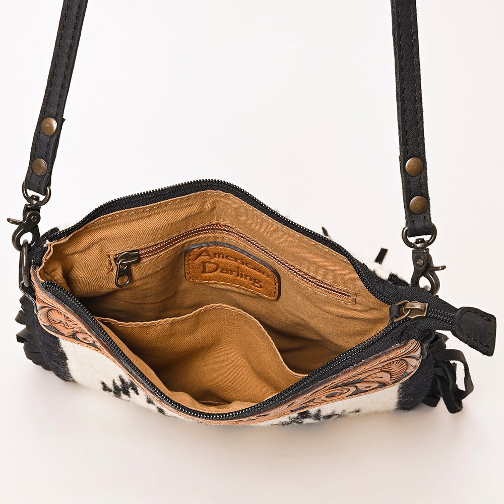 American Darling Cross Body Hand Tooled Saddle Blanket Genuine Leather Women Bag Western Handbag Purse