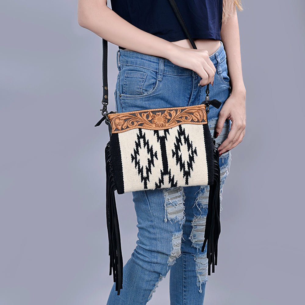 American Darling Cross Body Hand Tooled Saddle Blanket Genuine Leather Women Bag Western Handbag Purse