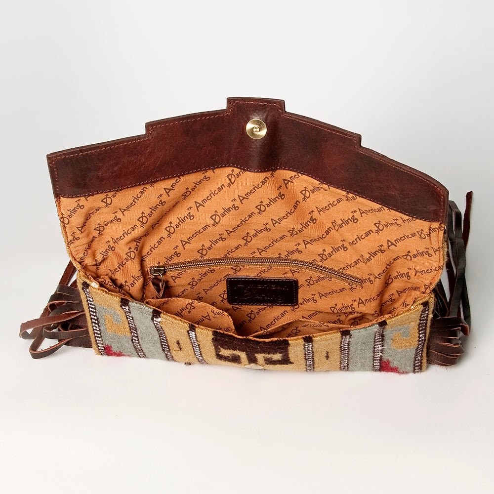 American Darling Small Crossbody Hand Tooled Saddle Blanket Genuine Leather women bag western handbag purse