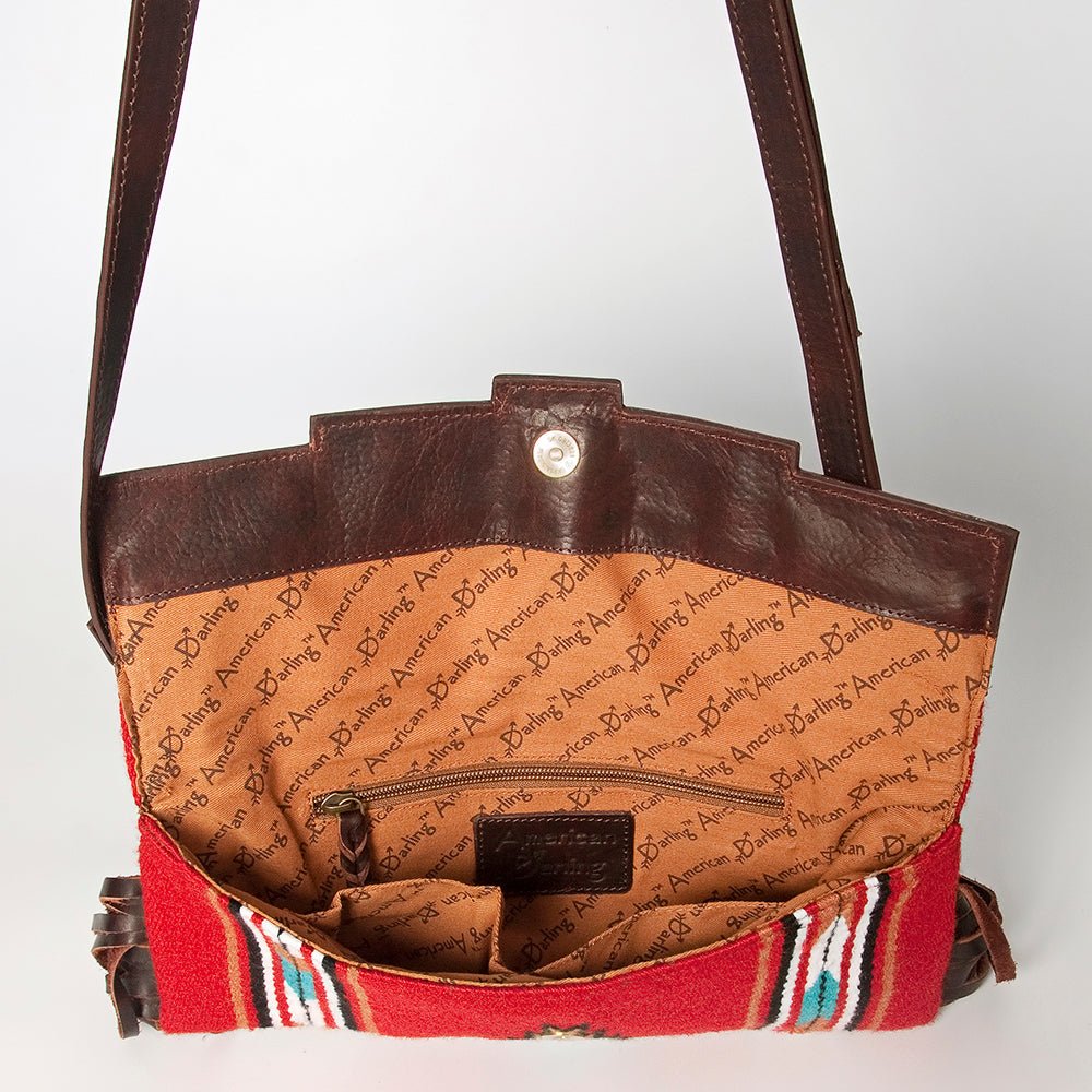 American Darling Small Crossbody Hand Tooled Saddle Blanket Genuine Leather women bag western handbag purse