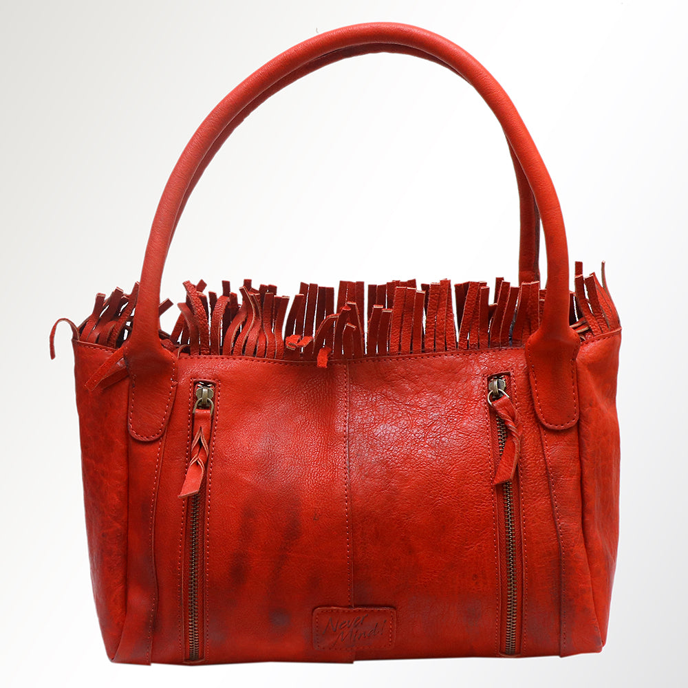 Never Mind Nmbgm110C Tote Vintage Handmade Genuine Cowhide Leather Women Bag Western Handbag Purse