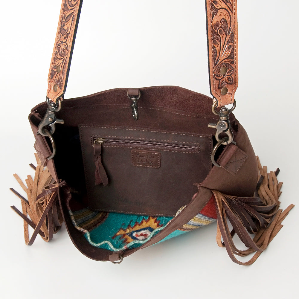 American Darling Large Crossbody Saddle Blanket Genuine Leather Western Women Bag Handbag Purse | Western Crossbody Bag | Travel Crossbody Bags | College Crossbody Bag | Casual Crossbody Bag