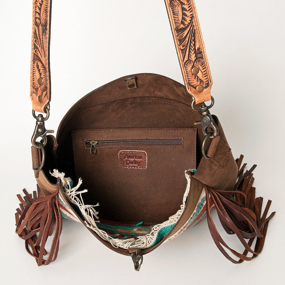 American Darling Large Crossbody Saddle Blanket Genuine Leather Western Women Bag Handbag Purse | Western Crossbody Bag | Travel Crossbody Bags | College Crossbody Bag | Casual Crossbody Bag