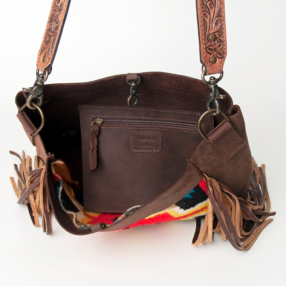 American Darling Large Crossbody Saddle Blanket Genuine Leather Western Women Bag Handbag Purse | Western Crossbody Bag | Travel Crossbody Bags | College Crossbody Bag | Casual Crossbody Bag