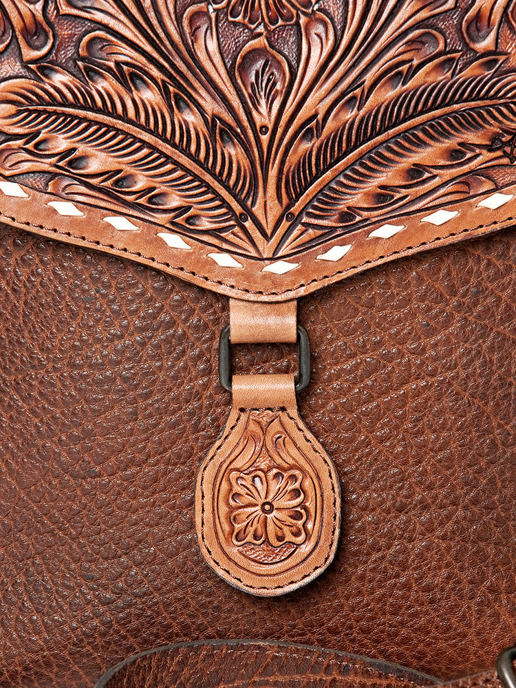 American Darling ADBGZ594A Cross Body Hand Tooled Genuine Leather women bag western handbag purse
