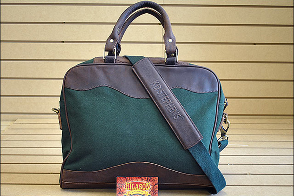 Professional Satchel Laptop Briefcase Bag Leather Canvas