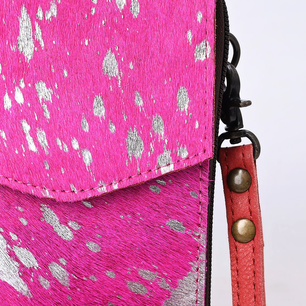 American Darling Cell Phone Holder Hair On Genuine Leather women bag western handbag purse