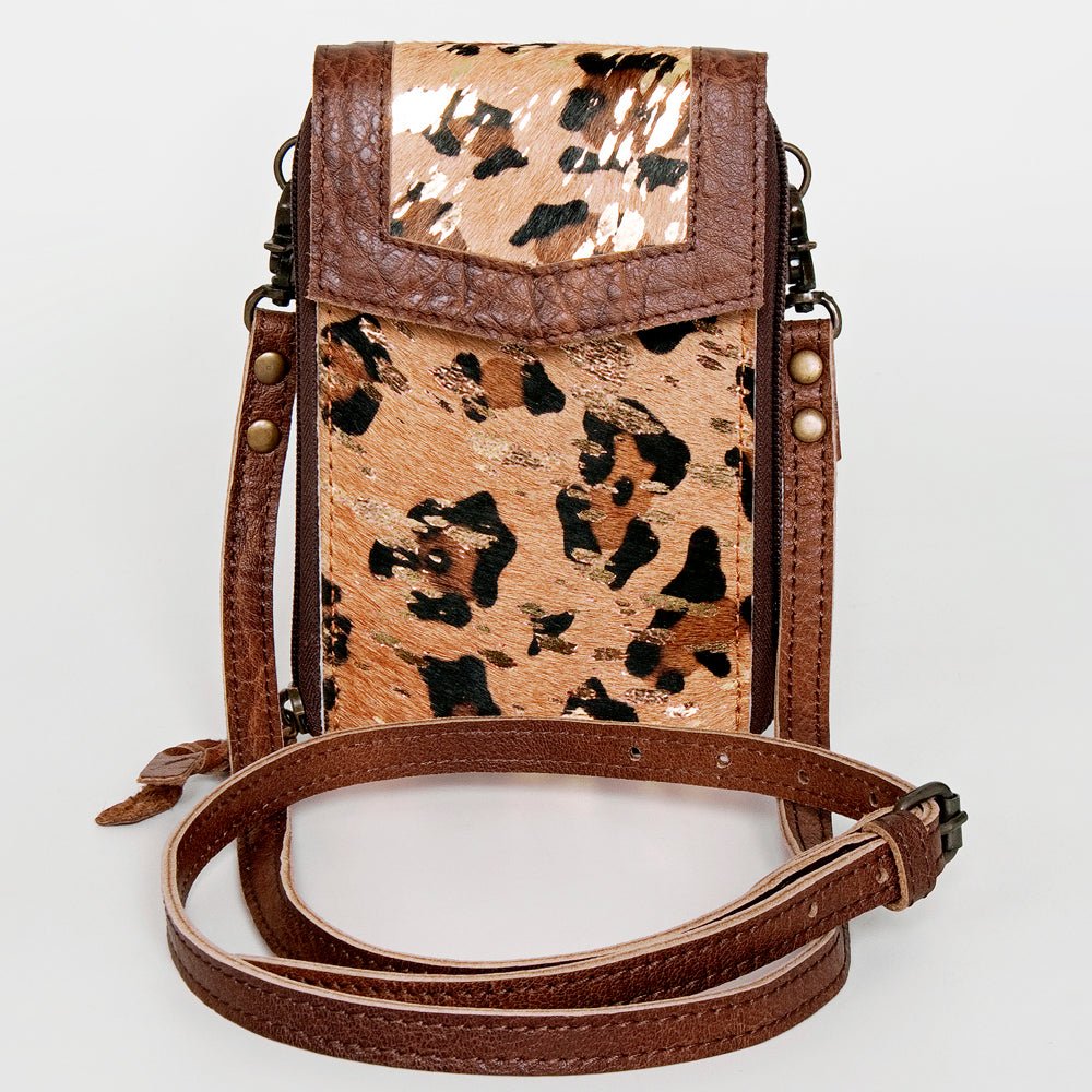 American Darling Cell Phone Holder Hair On Genuine Leather women bag western handbag purse