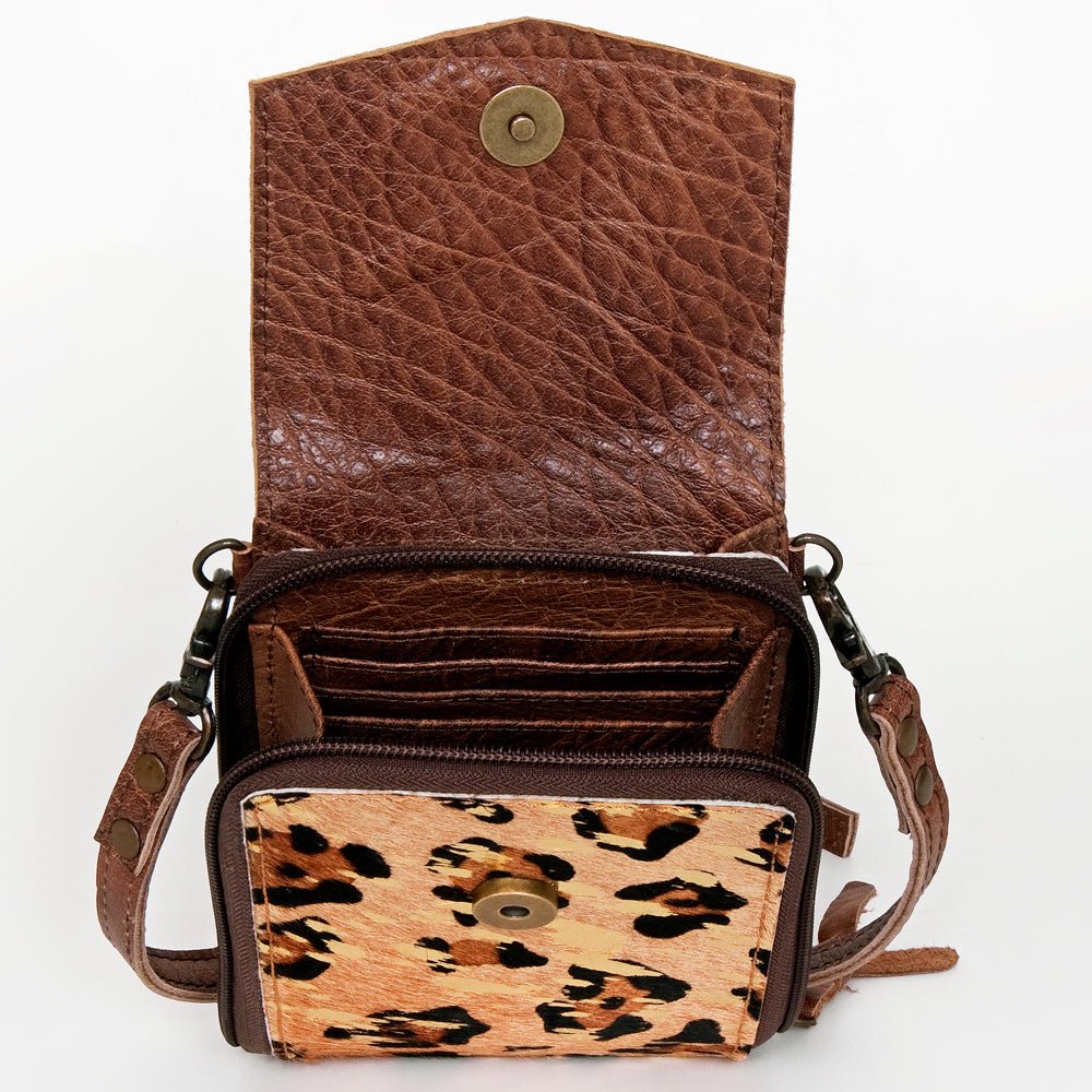 American Darling Cell Phone Holder Hair On Genuine Leather women bag western handbag purse