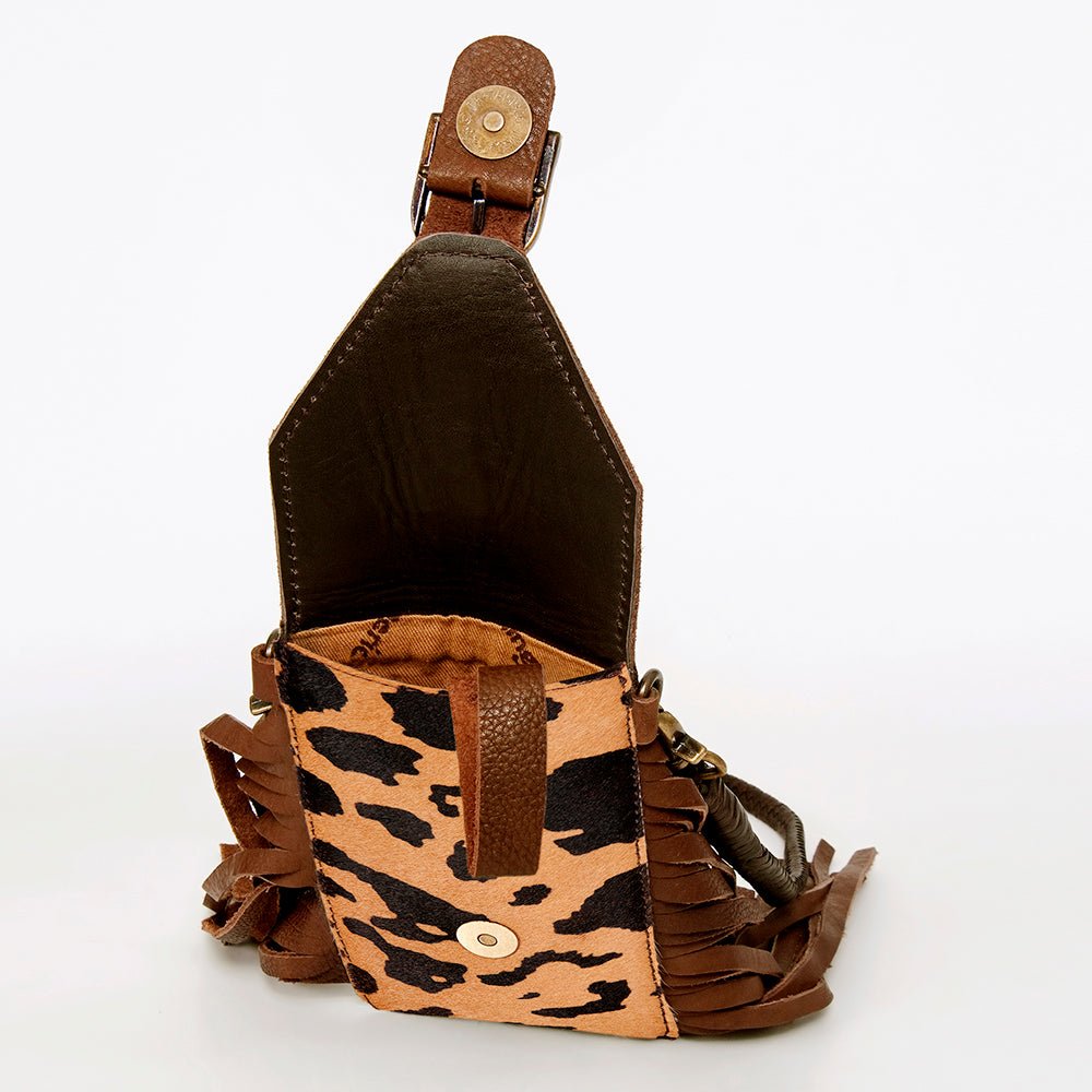 American Darling Cell Phone Holder Hair On Genuine Leather women bag western handbag purse