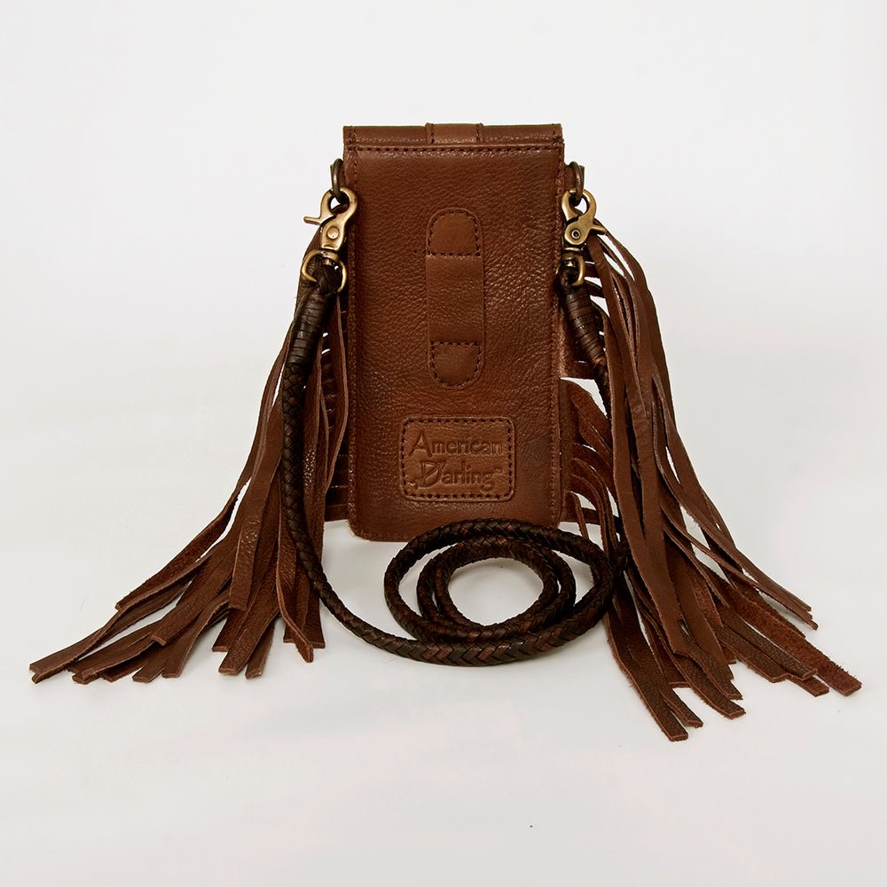 American Darling Cell Phone Holder Hair On Genuine Leather women bag western handbag purse