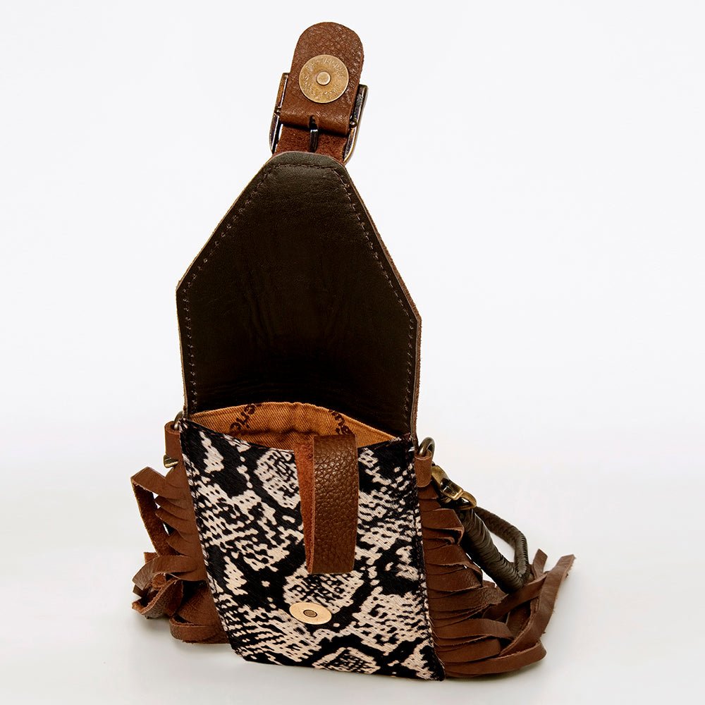 American Darling Cell Phone Holder Hair On Genuine Leather women bag western handbag purse