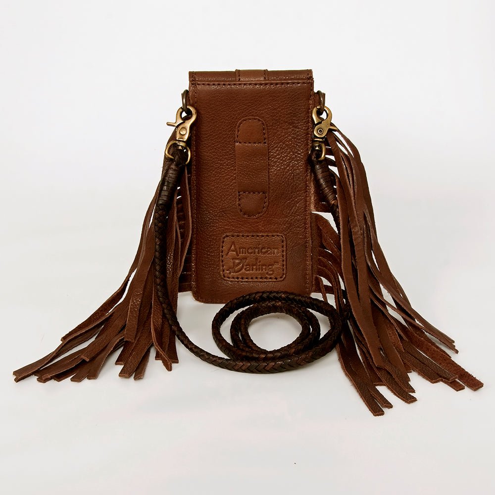 American Darling Cell Phone Holder Hair On Genuine Leather women bag western handbag purse