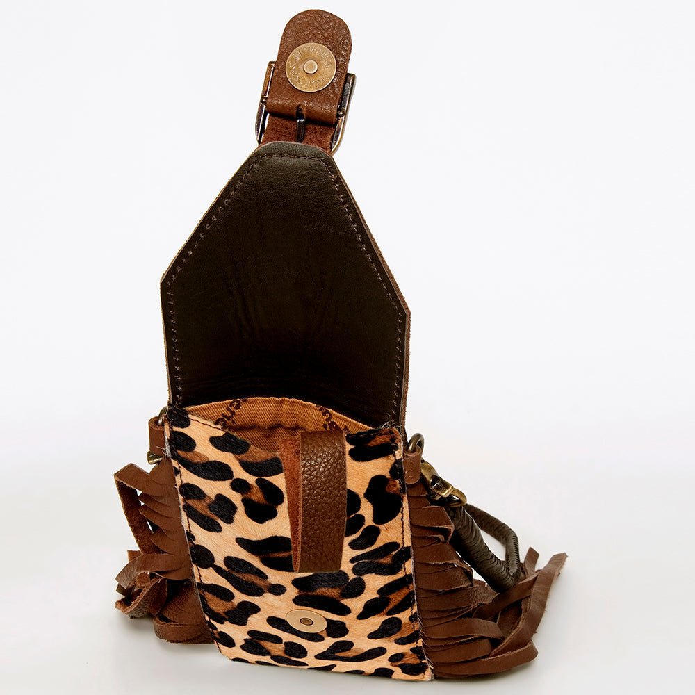 American Darling Cell Phone Holder Hair On Genuine Leather women bag western handbag purse