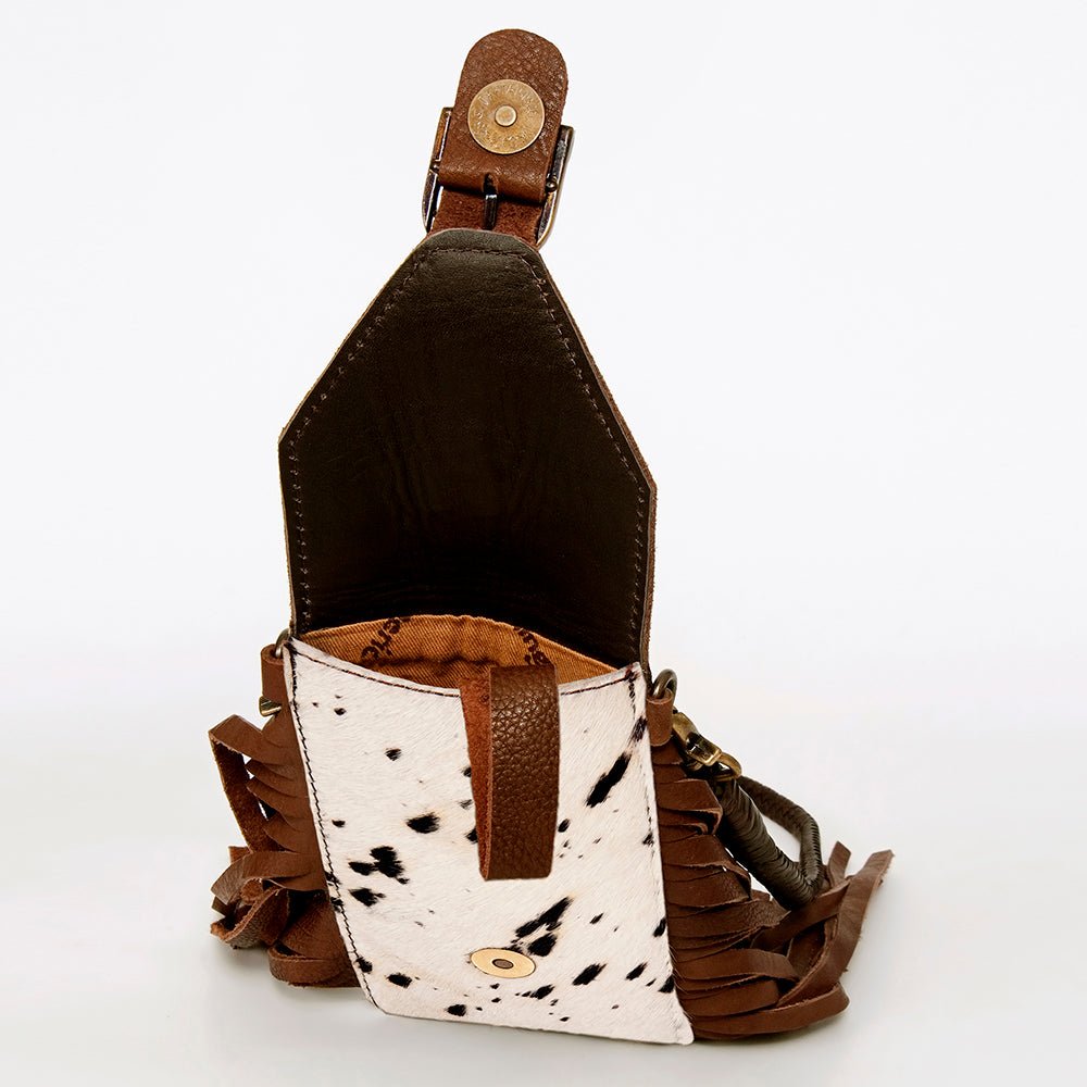 American Darling Cell Phone Holder Hair On Genuine Leather women bag western handbag purse