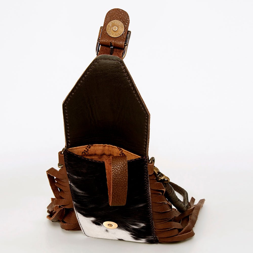 American Darling Cell Phone Holder Hair On Genuine Leather women bag western handbag purse