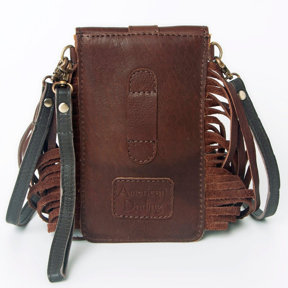 American Darling Cell Phone Holder Hair On Genuine Leather women bag western handbag purse