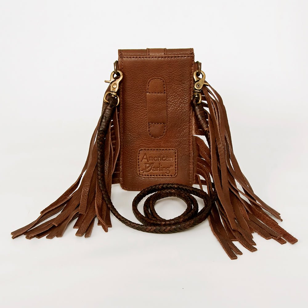 American Darling Cell Phone Holder Hair On Genuine Leather women bag western handbag purse
