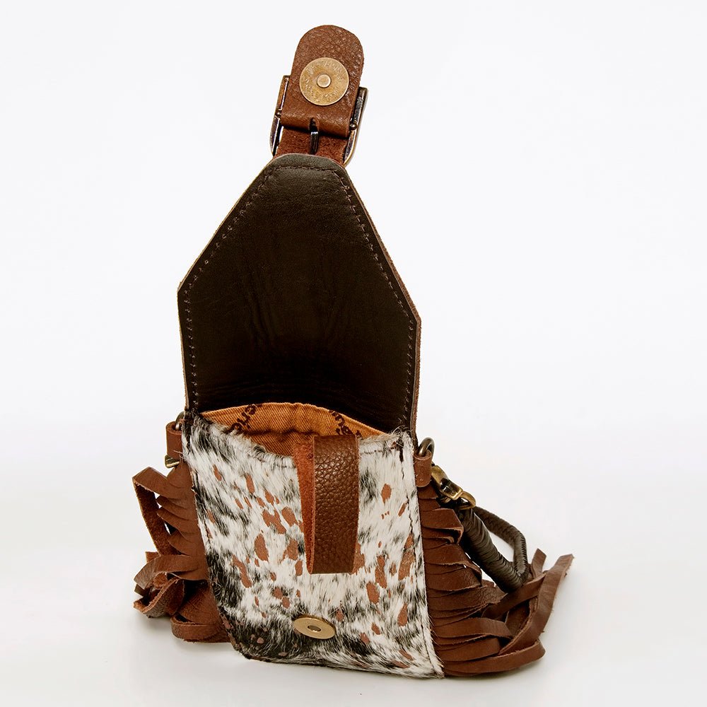 American Darling Cell Phone Holder Hair On Genuine Leather women bag western handbag purse