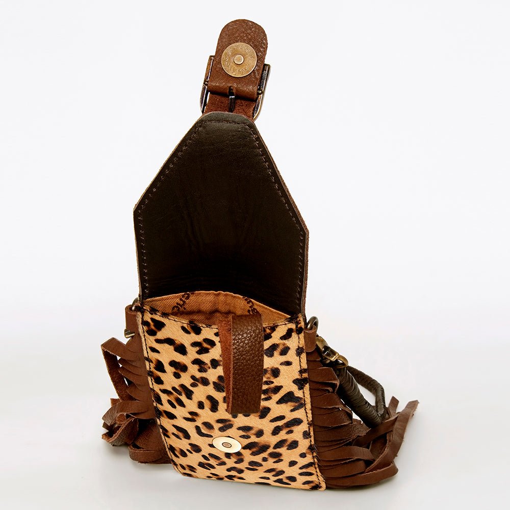 American Darling Cell Phone Holder Hair On Genuine Leather women bag western handbag purse