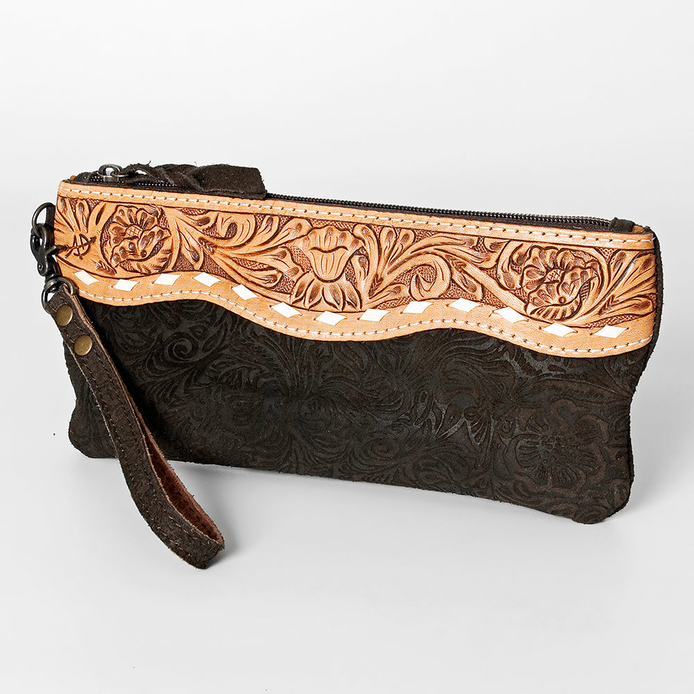 American Darling Wristlet Hand Tooled Embossed Genuine Leather Western Women Bag | Handbag Purse | Women Wristlet Purse | Wristlet Purse | Travel Wristlet Purse | Leather Wristlet Purse | Clutch Wristlet Purse