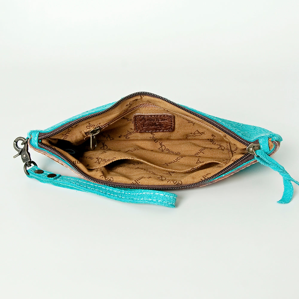 American Darling Wristlet Hand Tooled Embossed Genuine Leather Western Women Bag | Handbag Purse | Women Wristlet Purse | Wristlet Purse | Travel Wristlet Purse | Leather Wristlet Purse | Clutch Wristlet Purse