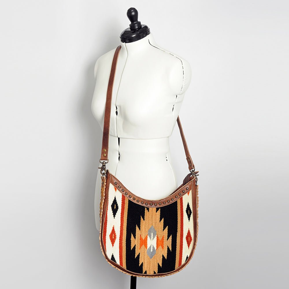 American Darling Hand Tooled Saddle Blanket Genuine Leather Women Bag Western Handbag Purse