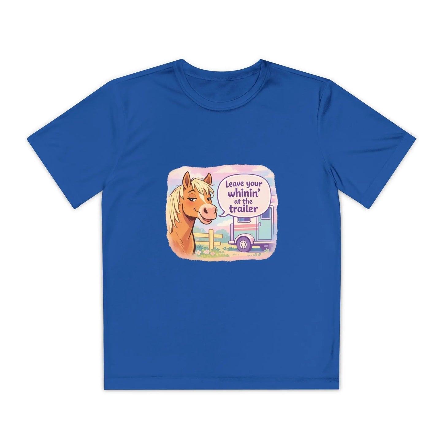 "Leave Your Whinin' at the Trailer" Girls Moisture-wicking Sport T-shirt