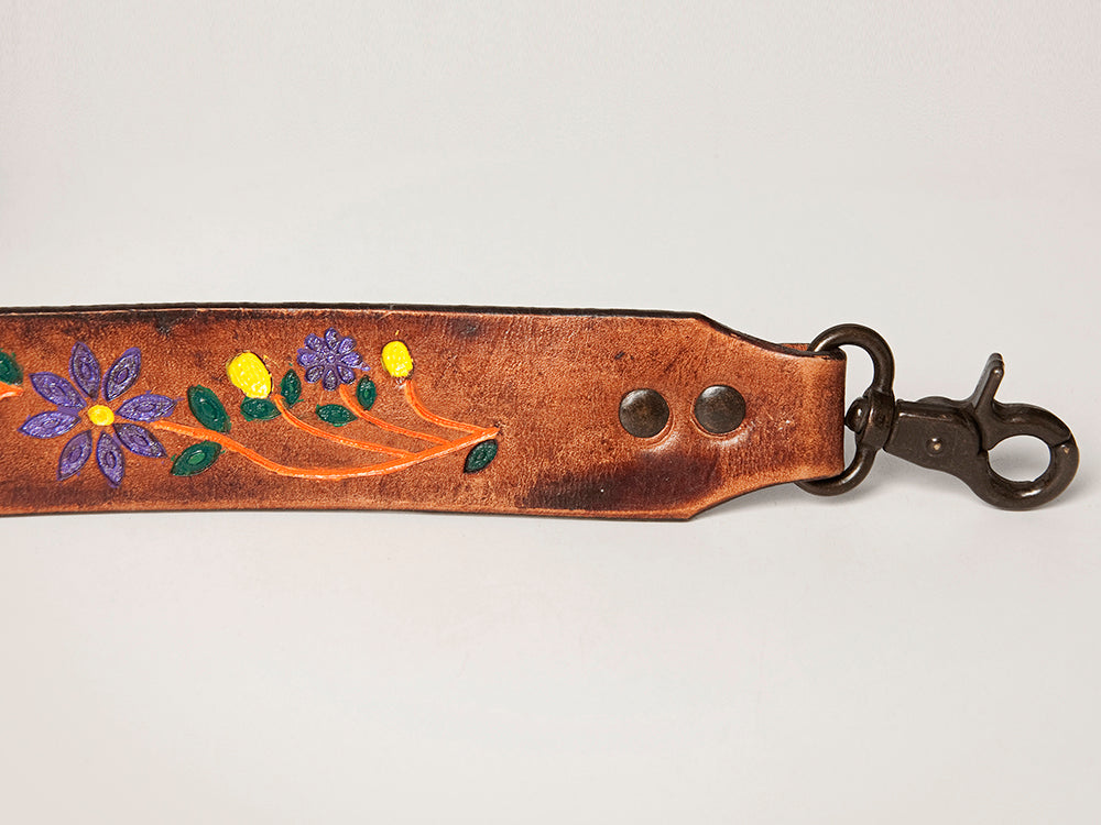 American Darling ADSTZ103 Hand Tooled Genuine Leather Crossbody Handle Strap For Bags