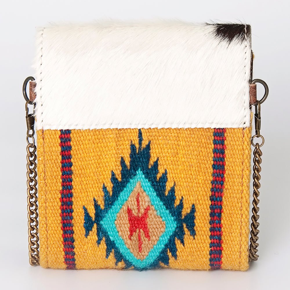 American Darling Hand Tooled Hair On Genuine Leather Women Bag Western Handbag Purse