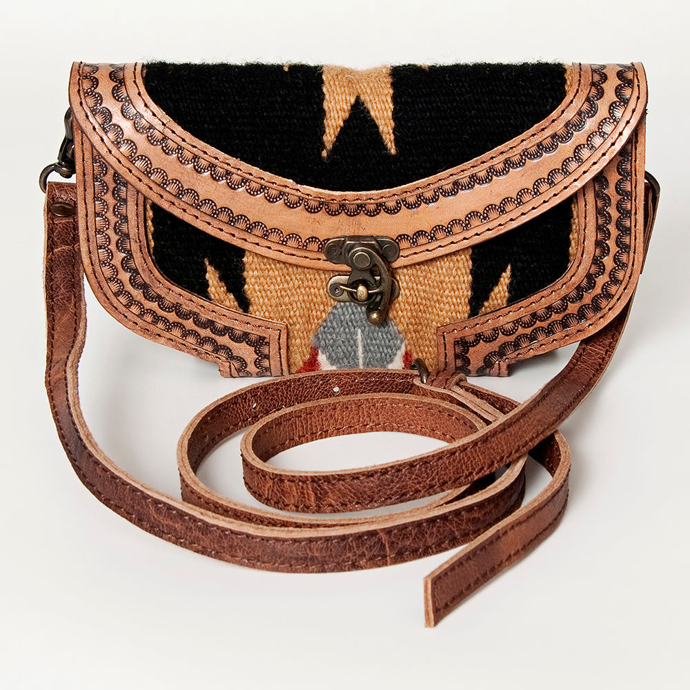 ADBG829B American Darling Hand Tooled Saddle Blanket Genuine Leather Women Bag Western Handbag Purse