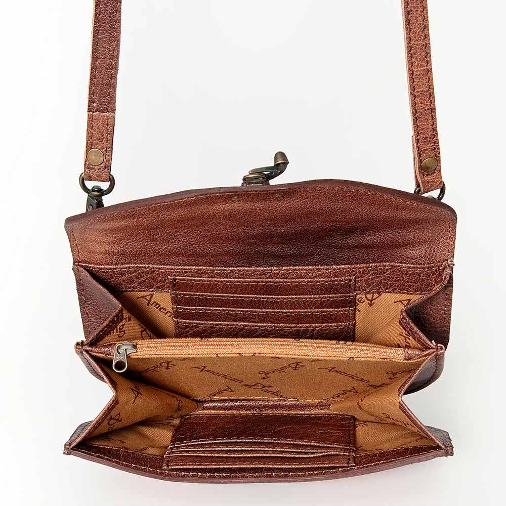 ADBG829C American Darling Hand Tooled Saddle Blanket Genuine Leather Women Bag Western Handbag Purse