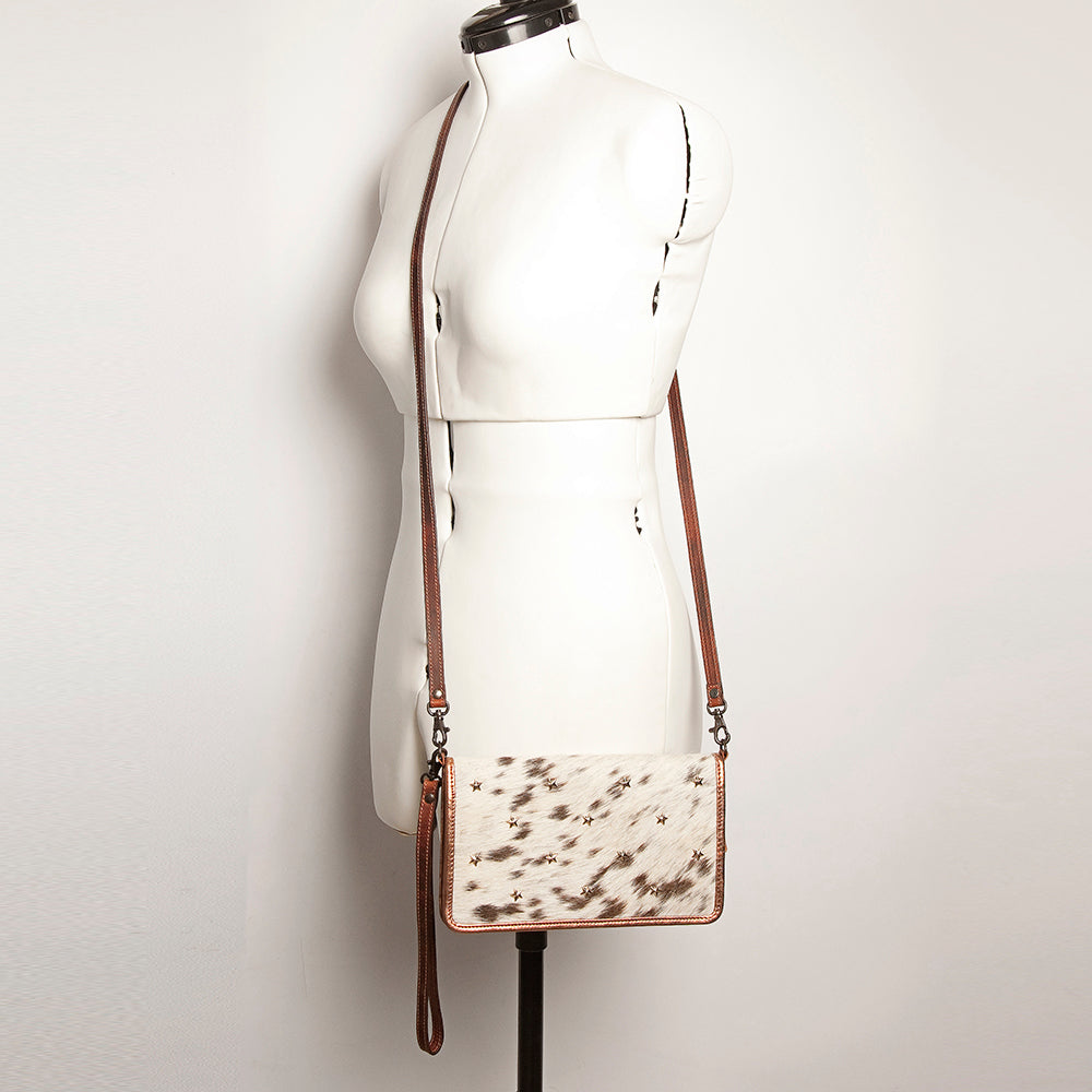 American Darling ADBGZ607 Small Crossbody Hair-On Genuine Leather Women Bag Western Handbag Purse