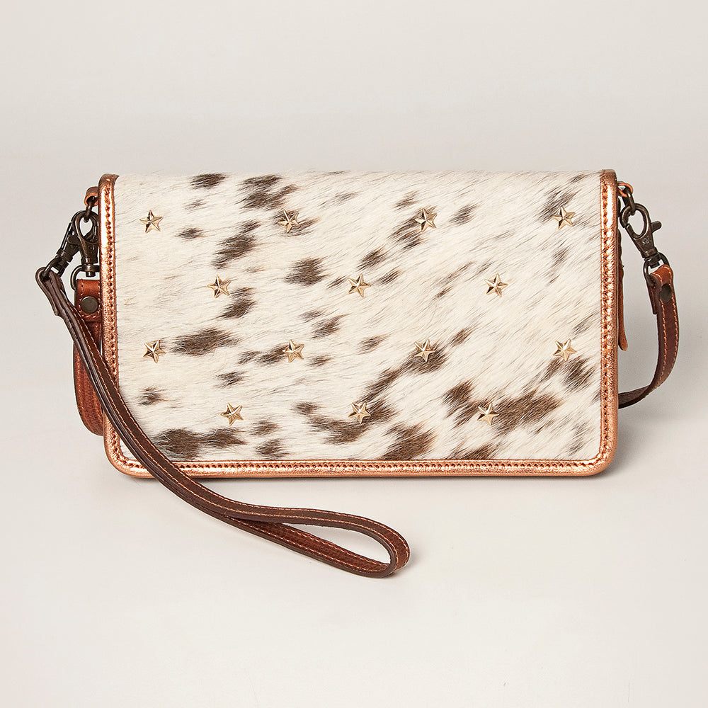 American Darling ADBGZ607 Small Crossbody Hair-On Genuine Leather Women Bag Western Handbag Purse