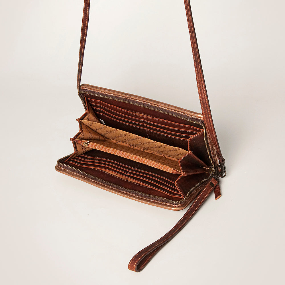 American Darling ADBGZ607 Small Crossbody Hair-On Genuine Leather Women Bag Western Handbag Purse