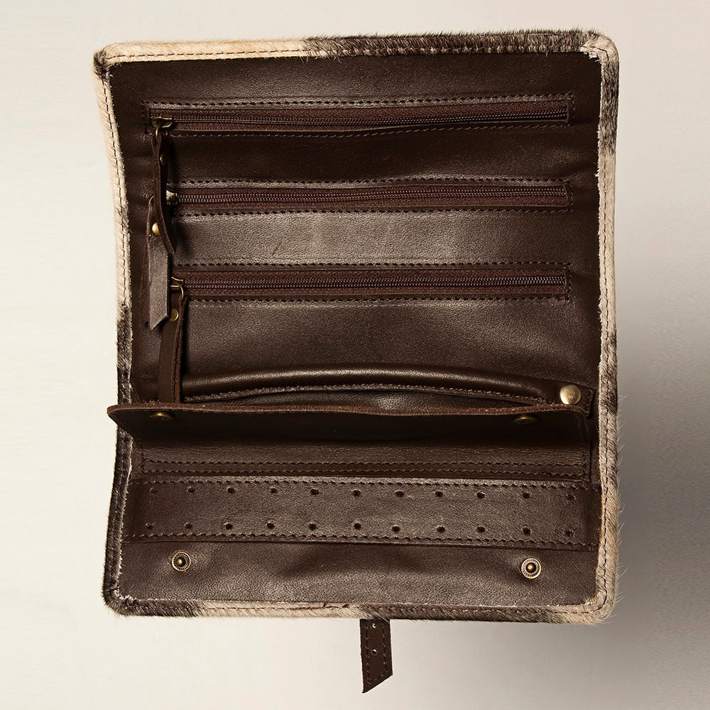 American Darling Jewelry Case Hair On Genuine Leather women bag western handbag purse