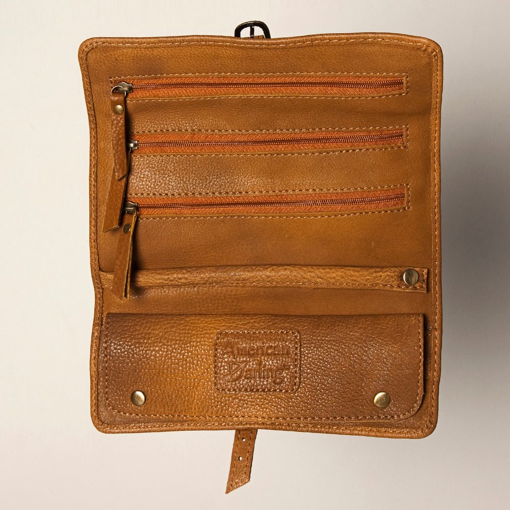 American Darling Jewelry Case Hair On Genuine Leather women bag western handbag purse