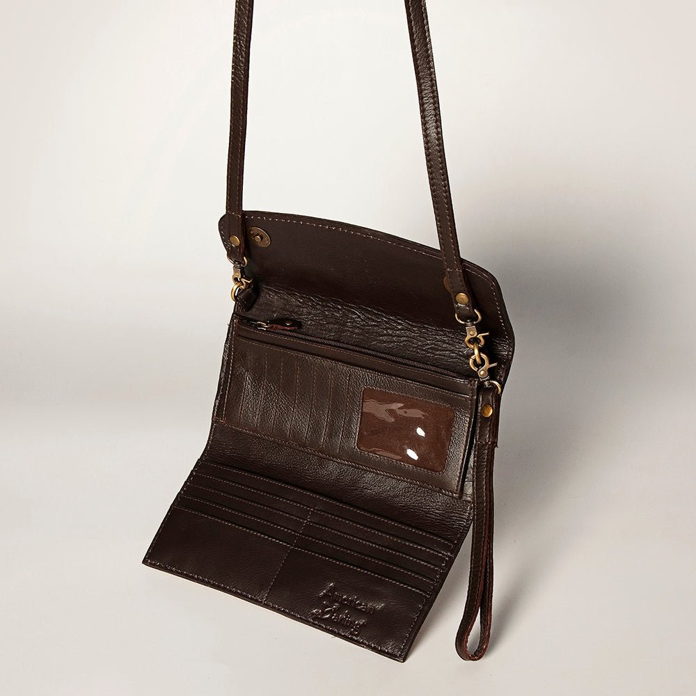 American Darling Wallet Hand Tooled Genuine Leather women bag western handbag purse