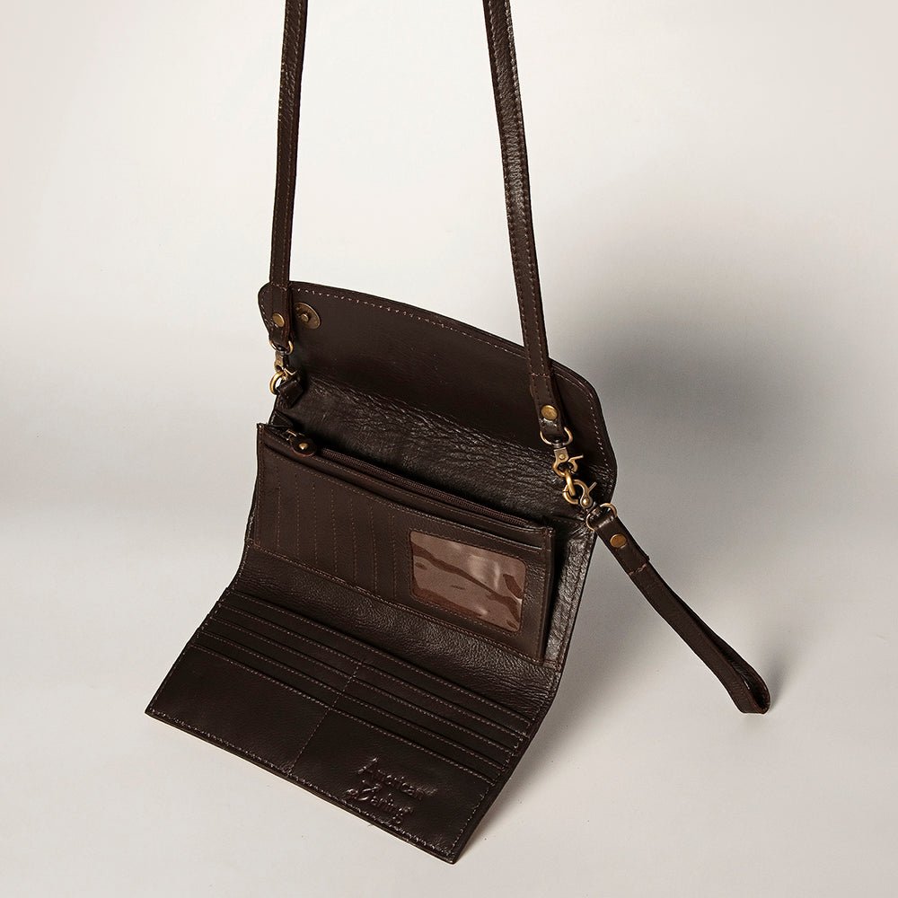 American Darling Wallet Hand Tooled Genuine Leather women bag western handbag purse