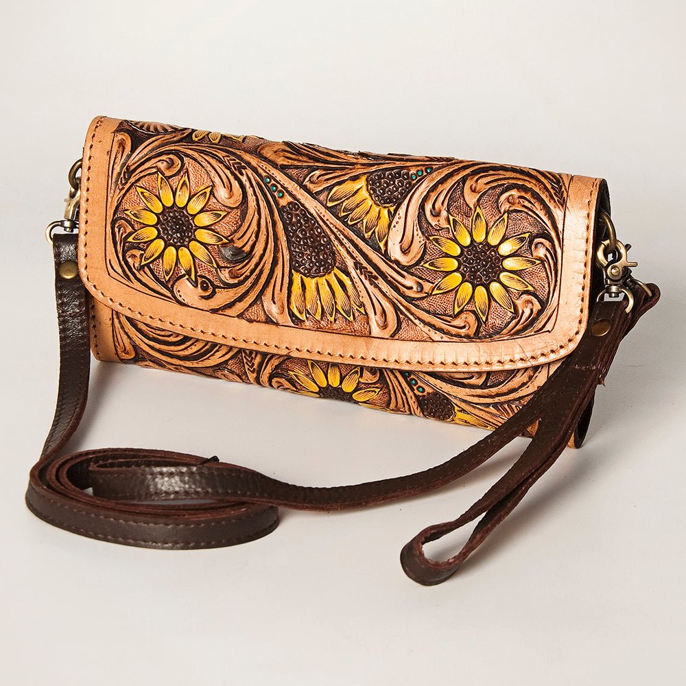 American Darling Wallet Hand Tooled Genuine Leather women bag western handbag purse