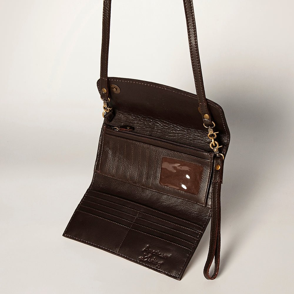 American Darling Wallet Hand Tooled Genuine Leather women bag western handbag purse