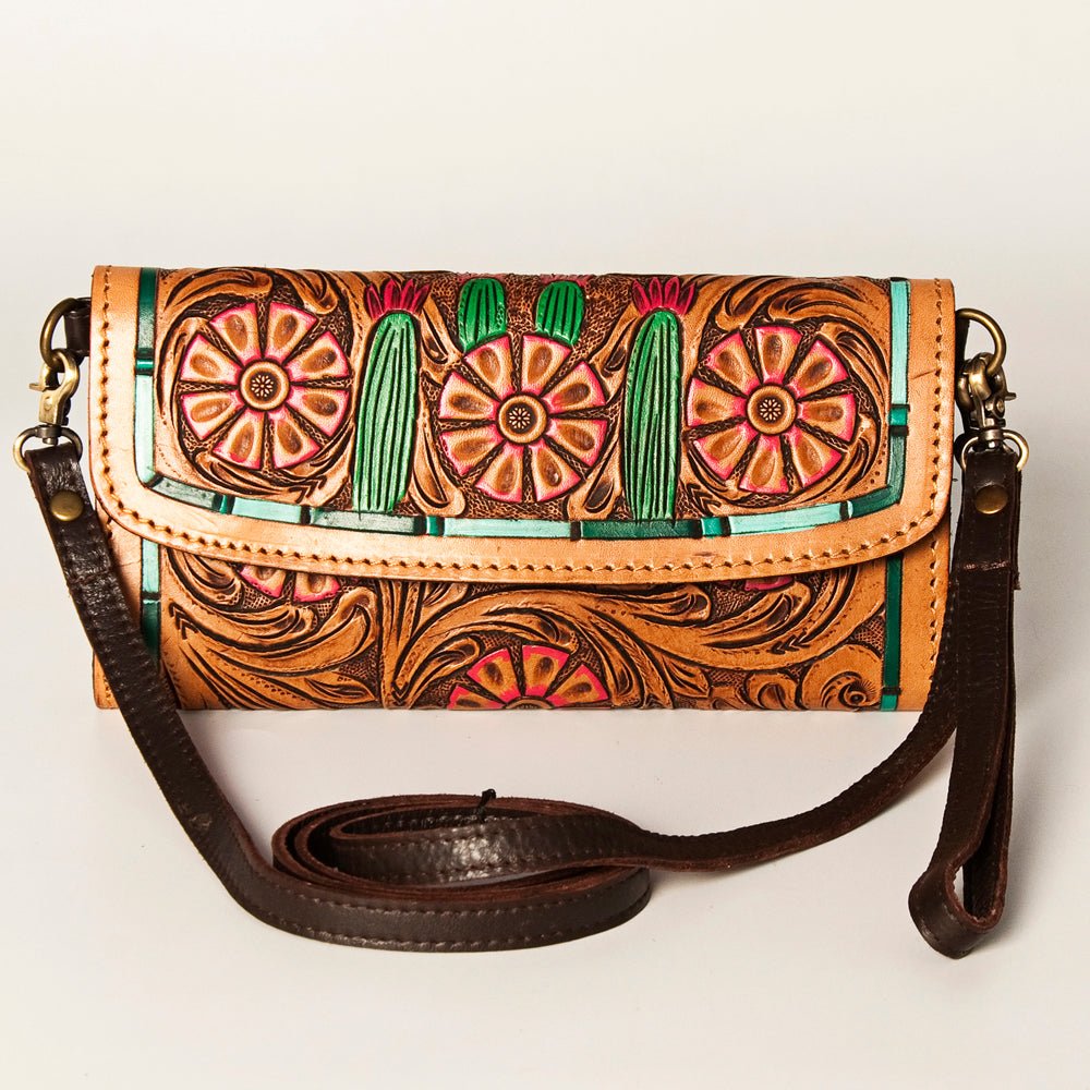 American Darling Wallet Hand Tooled Genuine Leather women bag western handbag purse