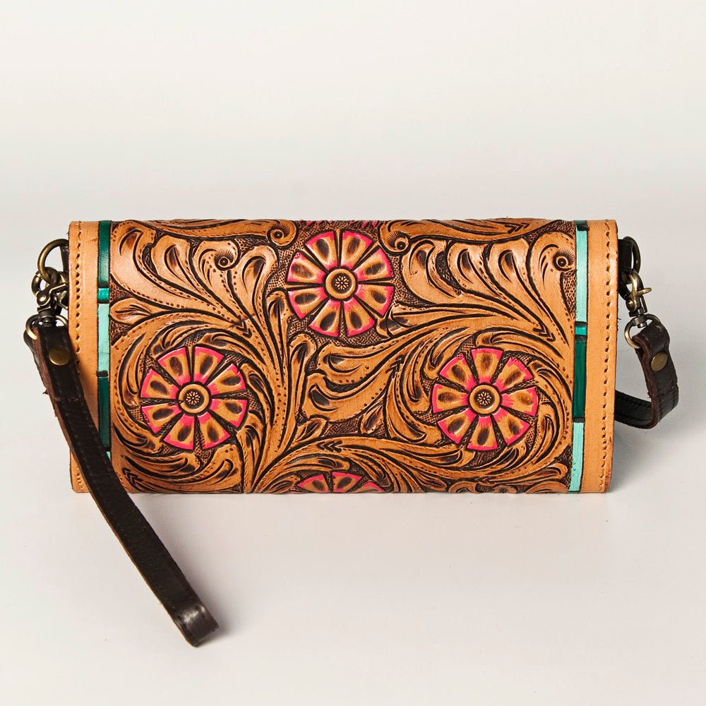 American Darling Wallet Hand Tooled Genuine Leather women bag western handbag purse
