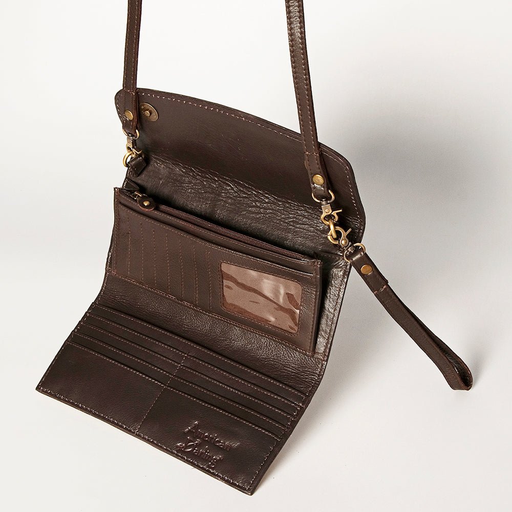 American Darling Wallet Hand Tooled Genuine Leather women bag western handbag purse