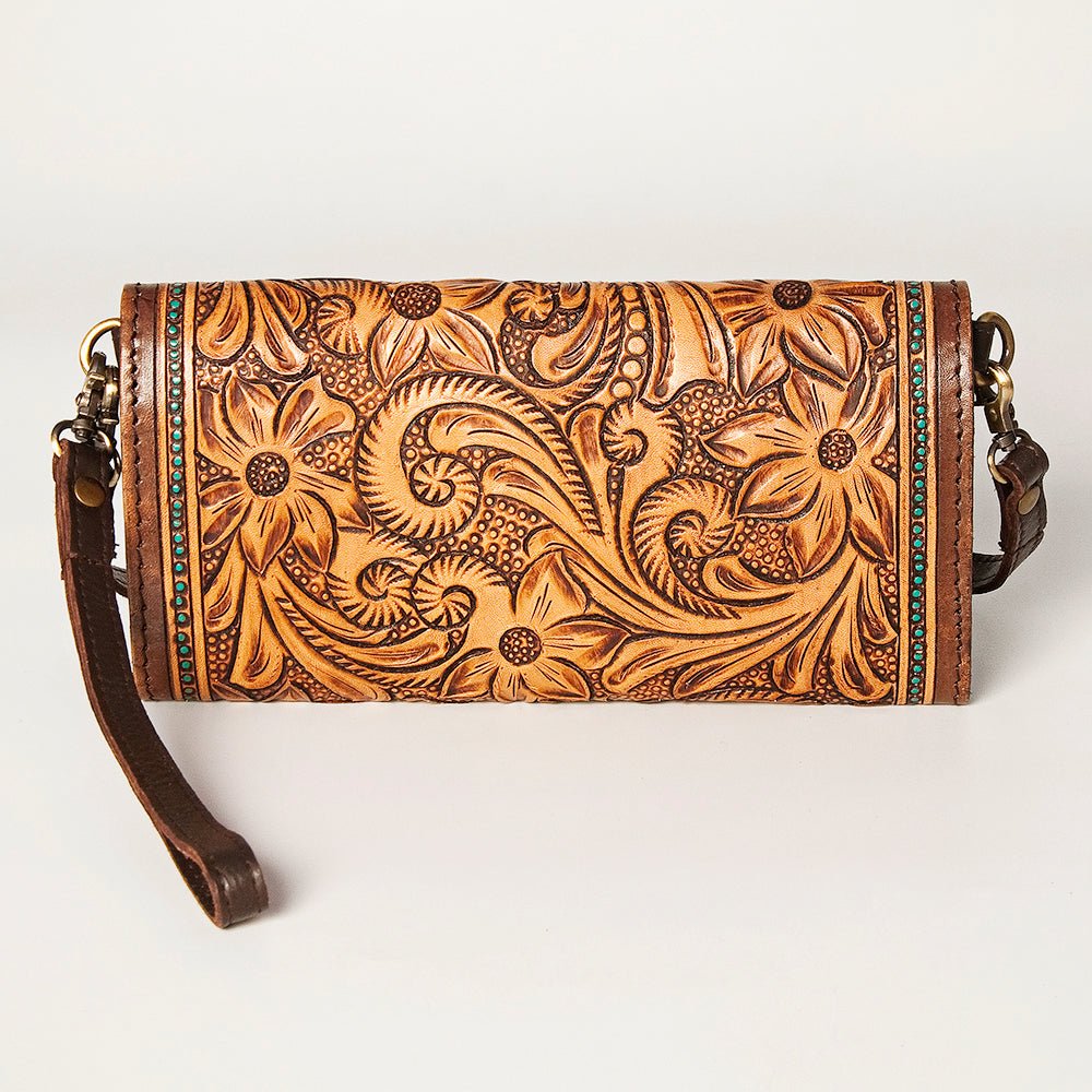 American Darling Wallet Hand Tooled Genuine Leather women bag western handbag purse