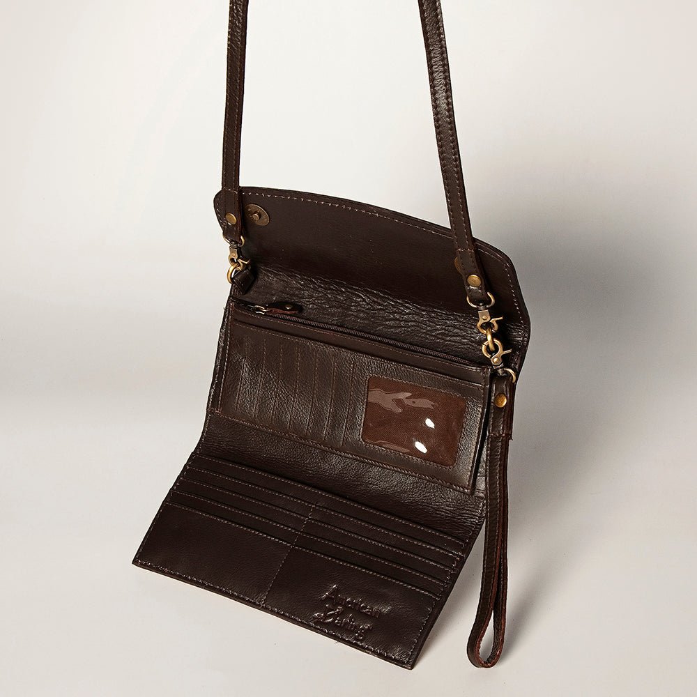 American Darling Wallet Hand Tooled Genuine Leather women bag western handbag purse