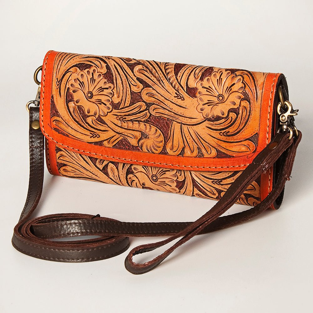 American Darling Wallet Hand Tooled Genuine Leather women bag western handbag purse